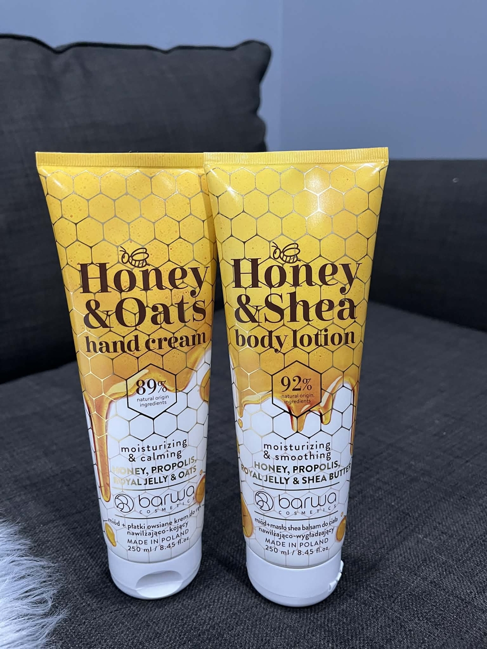 barwa Honey & Shea Body Lotion and Honey & Oats Hand Cream - Yellow Duo